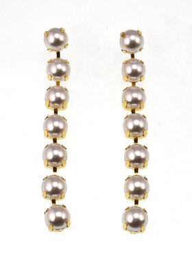 欧美外贸流行时尚饰品 夸张 珍珠 简约气质长款耳环耳坠女 190423