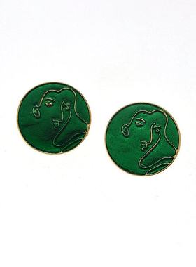 流行时尚饰品耳坠简约气质质感透明滴油925银针耳钉耳饰女 200611