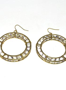 欧美外贸原单流行饰品 质感夸张透明玻璃 耳环耳坠女 200611