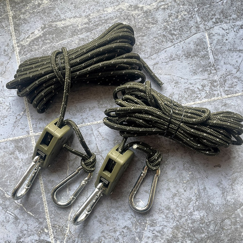 天幕风绳帐篷绳拉紧器防风绳滑轮扣调节器反光绳拉绳