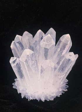 批发白水晶簇摆件 水晶原石家居装饰工艺品送礼饰品消磁矿石标本