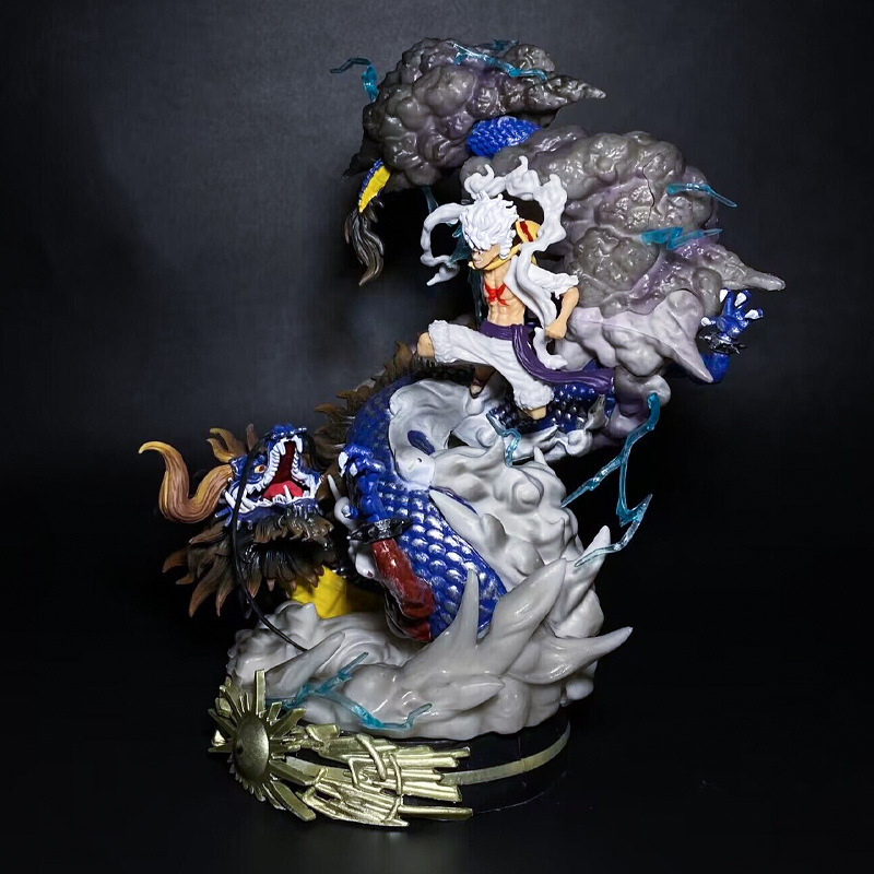 海贼王手办批发尼卡路飞VS龙凯多雕像二次元模型潮玩摆件手办工厂