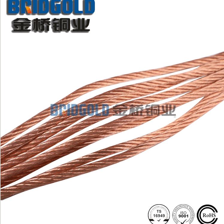 厂家直供T2紫铜10丝铜电刷线 断路器铜绞线 TSR电工软铜绞线