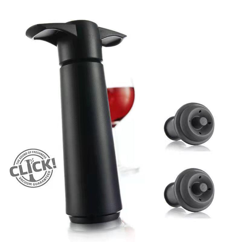 红酒真空抽气泵 真空抽气筒瓶塞 Vacu真空分体式红酒酒塞一泵二塞