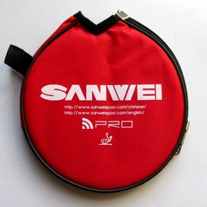 新到红色超值耐磨三维半圆形乒乓球拍套底板球袋球包护板拍包