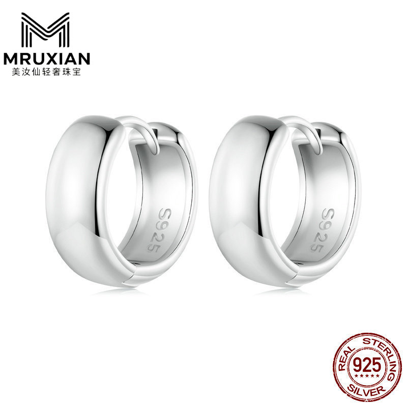 美汝仙爆款简约环形耳扣s925纯银