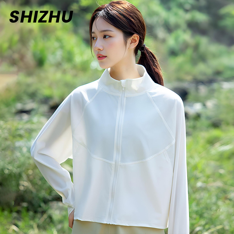 立领防晒衣女2026新款夏季外套日本UV冰丝防紫外线无帽白色防晒服