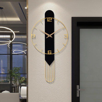 轻奢创意挂钟客厅家用装饰挂墙时钟北欧现代极简餐厅挂式网红钟表