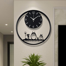 龙猫挂钟客厅时尚 创意餐厅挂墙钟表现代简约艺术装 饰挂表家用时钟