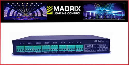 8口8路8端口8192通道Madrix控制器ArtNet控制器麦爵士LED联机脱机