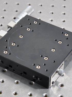 Y轴CHUO中央精机精密移动调台手动千分尺调节微调位移滑台铝125mm