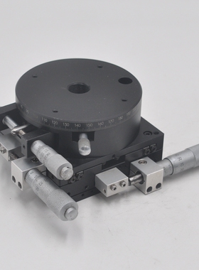 CHUO中央精机RS-911 LD-947-S1手动三维XYR轴位移旋转滑台90mm