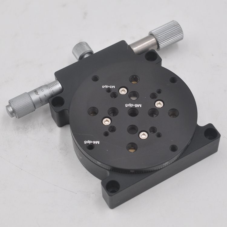 DPI R-80 手动360度旋转精密光学平台微调滑台 铝 不锈钢 LR80H25