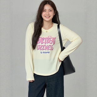 减龄遮肚 打底针织衫 森系大码 胖mm上衣气质独特巨显瘦正肩秋冬女装