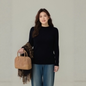 打底衫 女2025新款 秋冬女装 大码 刷绒宽松遮肚子显瘦胖mm洋气针织衫