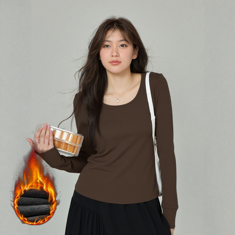 凤凰依屋大码秋季圆领打底衫