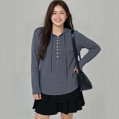 凤凰依屋女装连帽休闲针织T恤