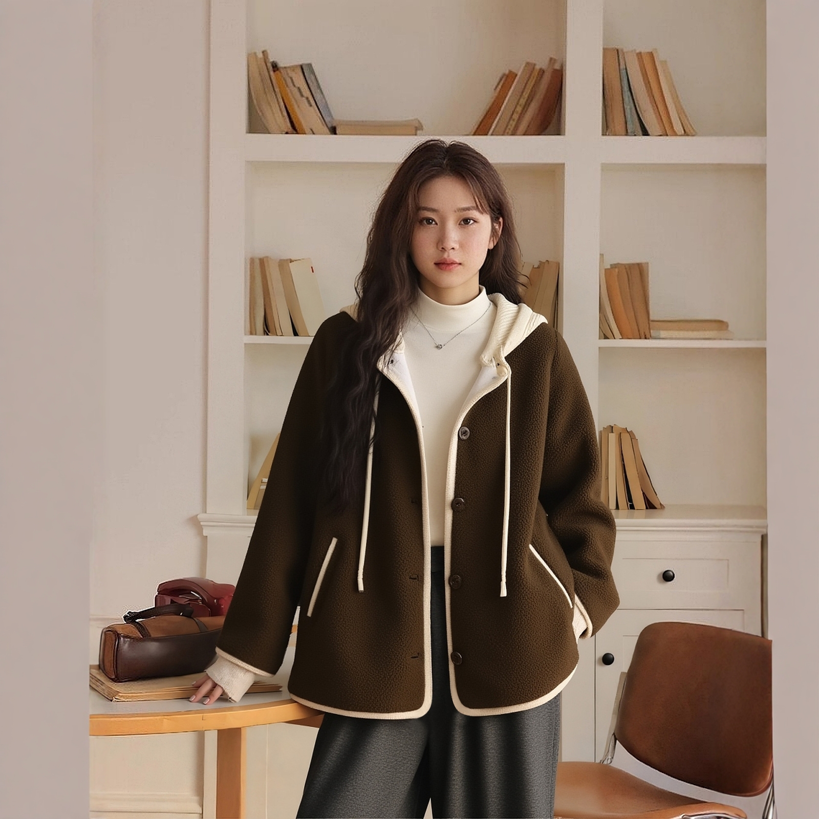 帽子可拆真口袋设计专业大码