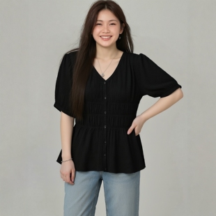 v甜辣辣胖妹妹遮肚显瘦上衣 微胖正肩夏装 胖mm独特超好看大码 女装