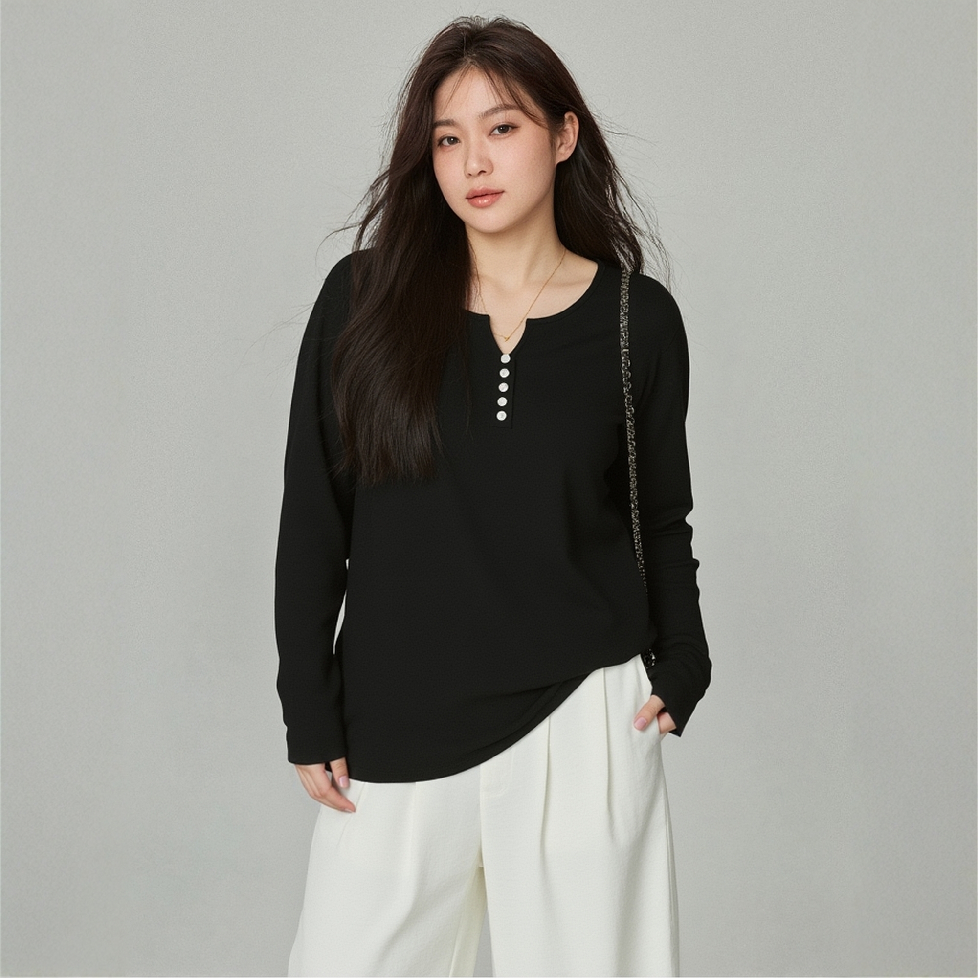 凤凰依屋小众设计感针织打底T恤