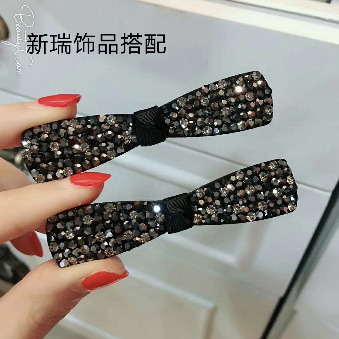 捷克钻一字鸭嘴夹碎发小清新头饰