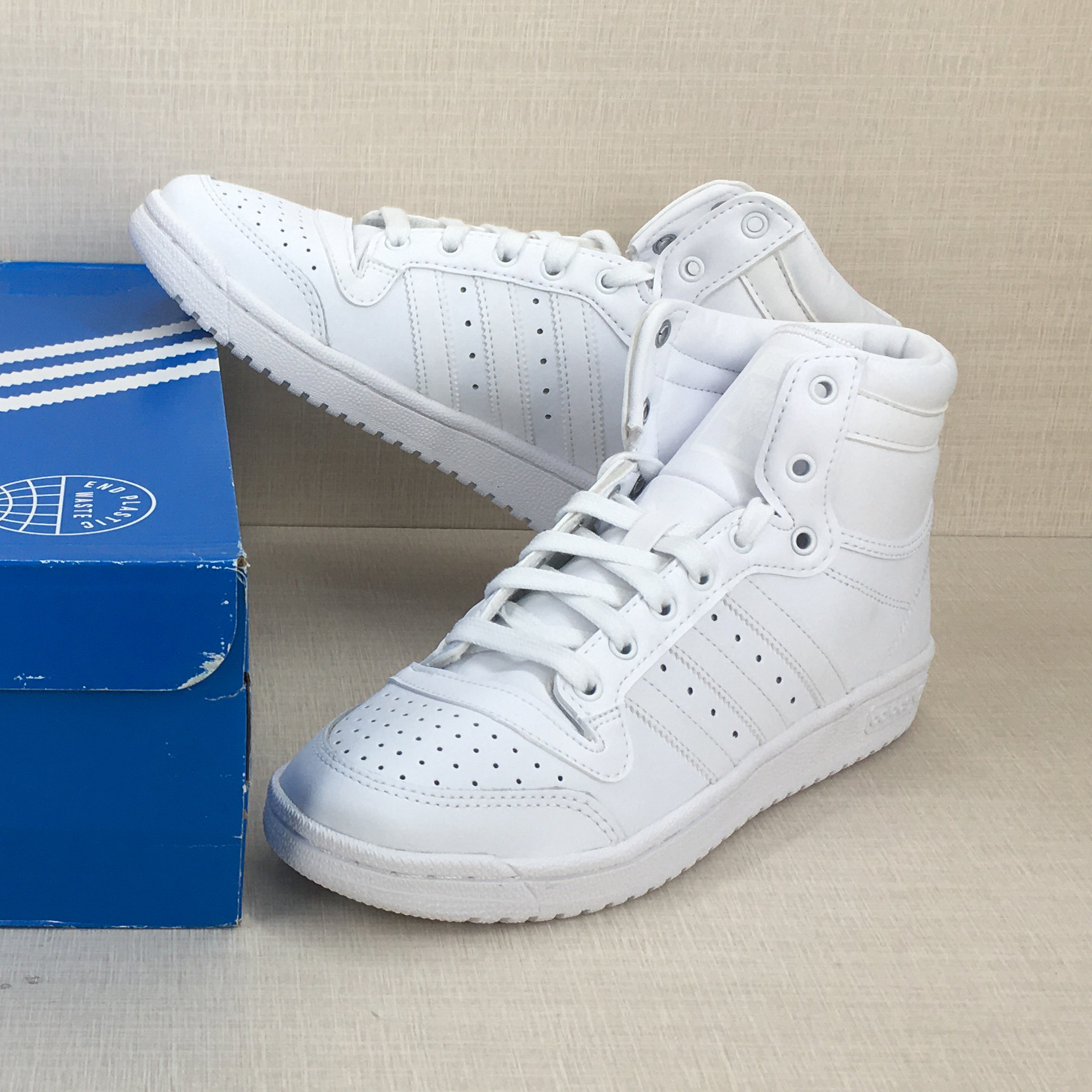 Adidas/阿迪达斯三叶草男子Top Ten高帮复古运动休闲板鞋FV6131