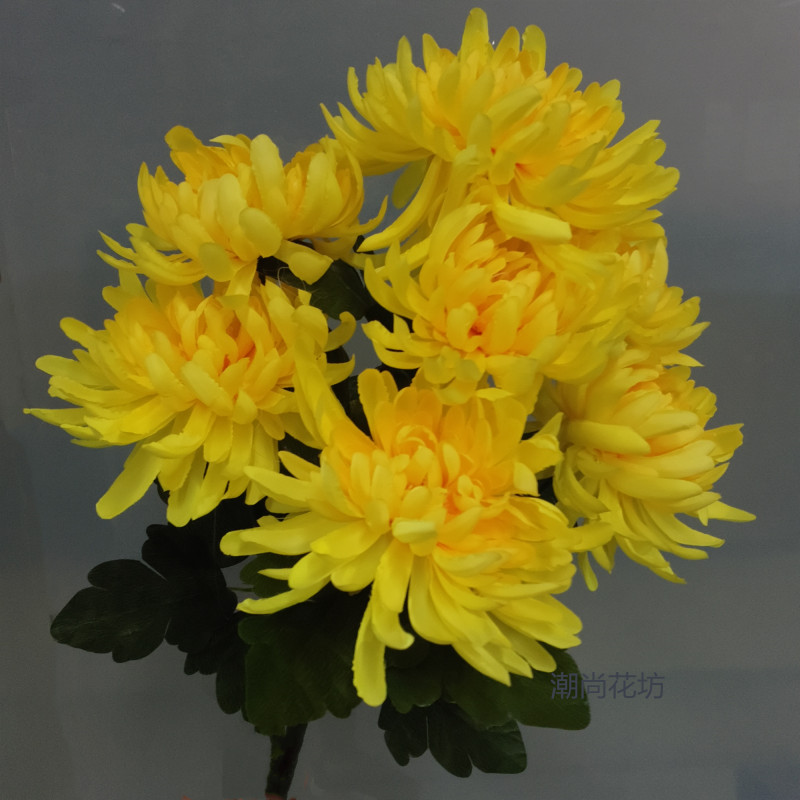 上坟花束清明节扫墓用塑料花假花祭祀金丝菊绢花墓前仿真黄白菊花