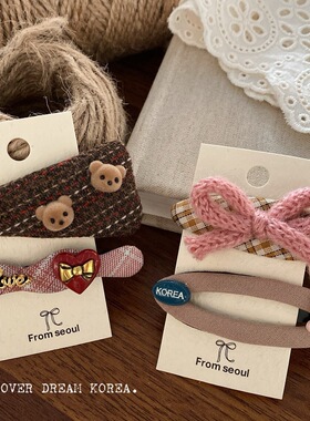 韩国东大门新款亮金蝴蝶结发夹 鸭嘴夹新年优雅红色发卡ins侧边夹