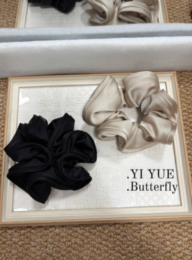 赵露思许妍同款缎面大肠发圈超大头花韩系女头绳低马尾高级感发饰