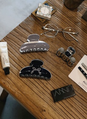 alline韩版星星格子抓夹蝴蝶结音符 蕾丝花边鸭夹清新ins简约发绳