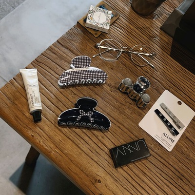 alline韩版星星格子抓夹蝴蝶结音符 蕾丝花边鸭夹清新ins简约发绳