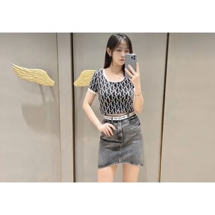 专柜直发2022秋季 6W3KJ1090000 不规则牛仔短裙m