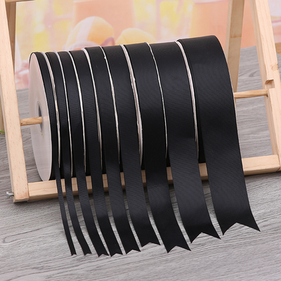 DIY发饰横纹礼品包装logo绸带