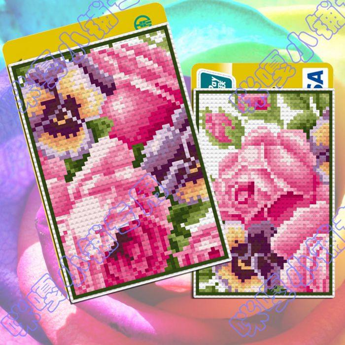 咪嘎十字绣卡套银行卡袋公交卡套双面绣材料包K213奇花双娇,居家布艺,十字绣套件,淘宝优惠券,粉丝福利购,淘宝优惠卷