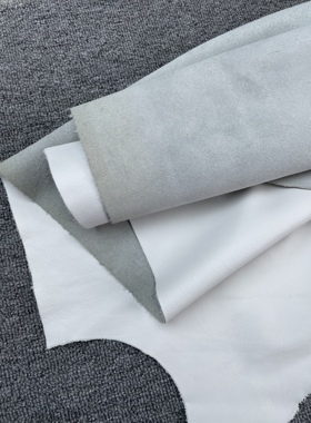 H890厚度1.1mm进口头层纯白色软牛皮手感较软 18平方英尺*7=126元