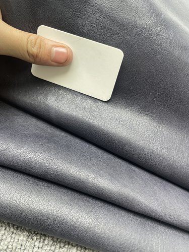 E974进口头层深蓝色腊感羊皮手感柔软厚度1.1mm