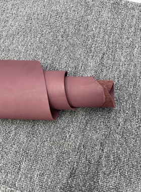 E187进口头层暗红色腊感平纹牛皮手感微软厚度1.3mm