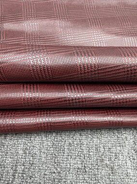 E847进口头层格子千鸟格羊皮 手感微软 厚度1.0mm