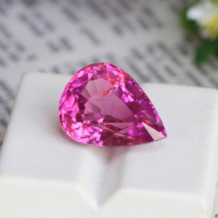【挚爱碧玺】珍贵老料卢比来艳红碧玺戒面/裸石 可收藏 18.8ct