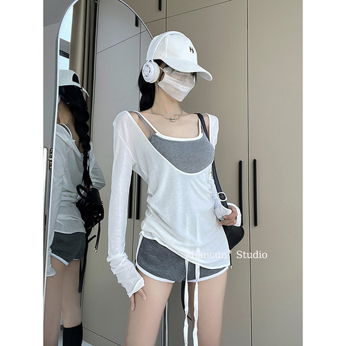 纯欲风辣妹休闲三件套装