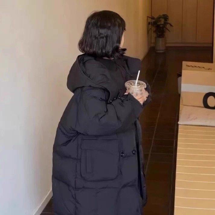 英国FULY儿童羽绒服男女童韩版中长款加厚白鸭绒冬装三防棉外套