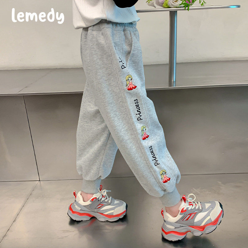 韩国Lemedy女童裤子春秋2026新款儿童春装女宝宝运动休闲外穿卫裤