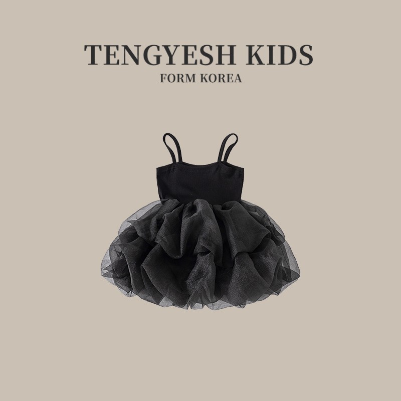 韩国TENGYESH女童小黑裙2