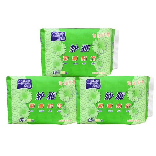 三包妙雅护垫雪凉纯棉加长180cm40片透气迷你巾柔棉柔棉随时清爽