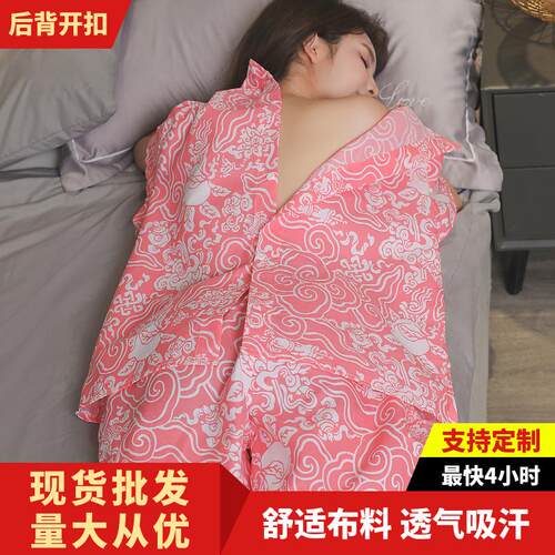 一次性艾灸服前后开扣系带开衫后背打开拔罐养生推拿理疗汗蒸定制