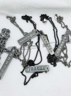 马吉拉钛钢925银项链锁骨链