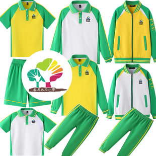 番禺大石小学校服短袖夏季春装广州番禺区小学校服T恤衫短裤秋裤