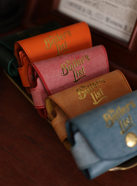 Butler`s List手工意大利pueblo植鞣皮小卡包小钱包证件包