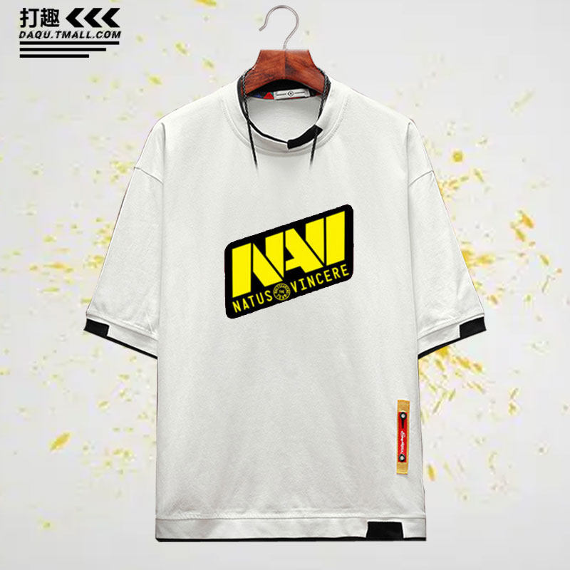 Natus Vincere队服CSGO反恐电竞NAVI战队男女休闲假两件短袖T恤潮