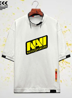 Natus Vincere队服CSGO反恐电竞NAVI战队男女休闲假两件短袖T恤潮